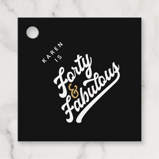 40と素晴らしい白黒 フェイバータグ (正面)