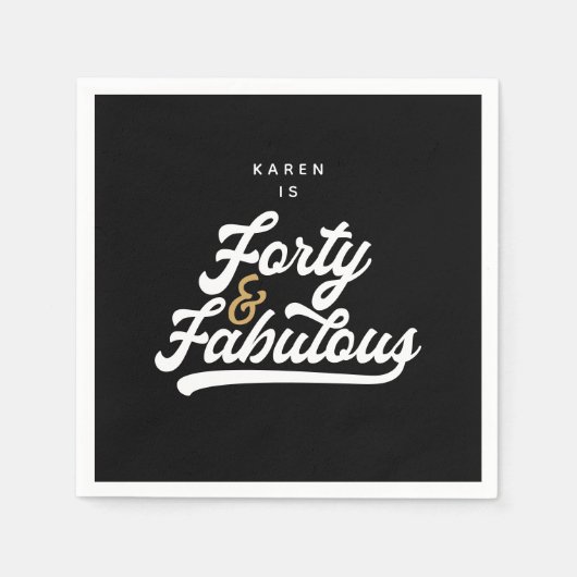 40と素晴らしい紙プレート スタンダードカクテルナプキン (正面)