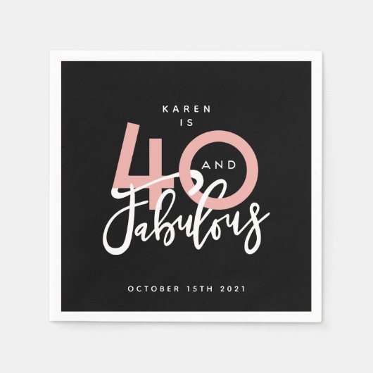 40と素晴らしい紙プレート スタンダードカクテルナプキン (正面)