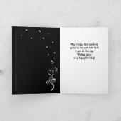 40と素晴らしい葉40th誕生日の写真 カード (内部)