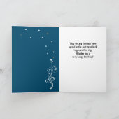 40と素晴らしい葉40th誕生日の写真 カード (内部)