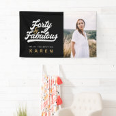 40と素晴らしい誕生日のフォトバナー 横断幕 (インサイチュ)