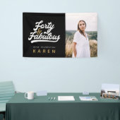 40と素晴らしい誕生日のフォトバナー 横断幕 (トレードショー)