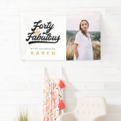 40と素晴らしい誕生日のフォトバナー 横断幕 (インサイチュ)