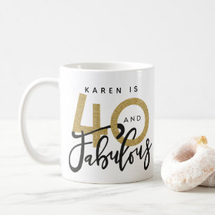 40と素晴らしい誕生日のマグカップ コーヒーマグカップ