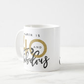 40と素晴らしい誕生日のマグカップ コーヒーマグカップ (正面左)