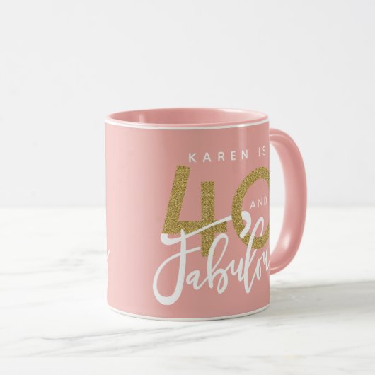 40と素晴らしい誕生日のマグカップ マグカップ (正面右)