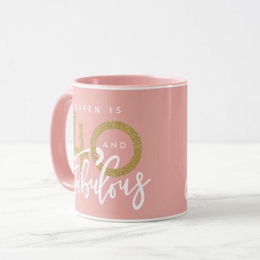 40と素晴らしい誕生日のマグカップ マグカップ (正面左)