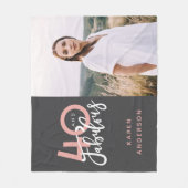 40と素晴らしい誕生日の写真 フリースブランケット (正面)