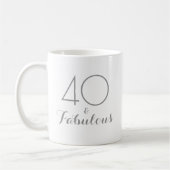40と素晴らしい誕生日ギフトマグ コーヒーマグカップ (左)