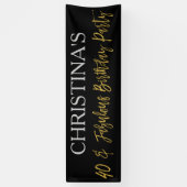 40と素晴らしい誕生日バナー 横断幕 (縦)