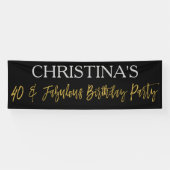 40と素晴らしい誕生日バナー 横断幕 (横)