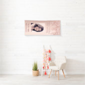 40と素晴らしい誕生日バラ金ゴールド写真グリッター 横断幕 (インサイチュ)