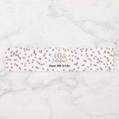 40と素晴らしい誕生日バラ金ゴールド紙吹雪 ペットボトルラベル (シングルラベル)