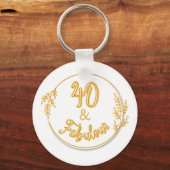 40と素晴らしい誕生日バルーン キーホルダー (裏面)