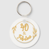 40と素晴らしい誕生日バルーン キーホルダー (裏面)