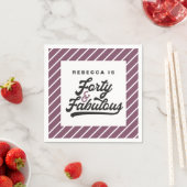 40と素晴らしい誕生日パーティーのナプキン スタンダードカクテルナプキン (インサイチュ)