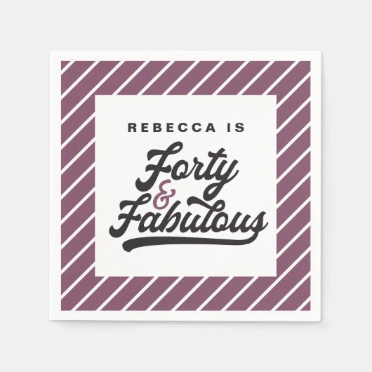 40と素晴らしい誕生日パーティーのナプキン スタンダードカクテルナプキン (正面)