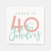 40と素晴らしい誕生日パーティーのナプキン スタンダードカクテルナプキン (正面)