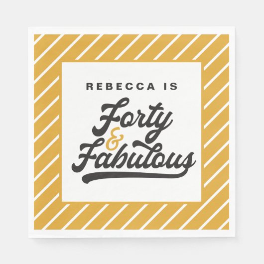 40と素晴らしい誕生日パーティーのナプキン スタンダードランチョンナプキン (正面)