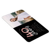 40と素晴らしい誕生日パーティーの写真の招待状 マグネット (右側)