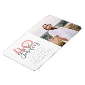 40と素晴らしい誕生日パーティーの写真の招待状ma マグネット (左側)