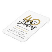 40と素晴らしい誕生日パーティーの招待 マグネット (左側)