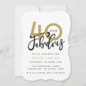 40と素晴らしい誕生日パーティーの招待 招待状 (正面)