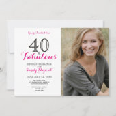 40と素晴らしい誕生日パーティーの招待 招待状 (正面)