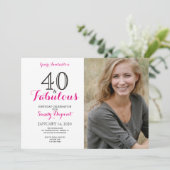 40と素晴らしい誕生日パーティーの招待 招待状 (スタンド正面)