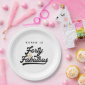 40と素晴らしい誕生日パーティー紙プレート ペーパープレート (パーティー)
