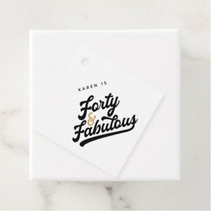 40と素晴らしい誕生日パーティー フェイバータグ