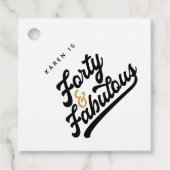 40と素晴らしい誕生日パーティー フェイバータグ (正面)