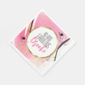 40と素晴らしい誕生日ピンク金ゴールドスパークルブラック スタンダードランチョンナプキン (角)