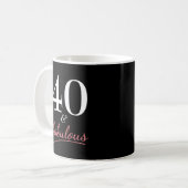 40と素晴らしい誕生日プレゼント コーヒーマグカップ (正面左)