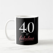 40と素晴らしい誕生日プレゼント コーヒーマグカップ (左)