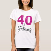 40と素晴らしい誕生日プレゼント Tシャツ (正面)
