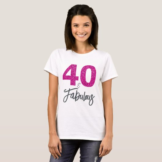 40と素晴らしい誕生日プレゼント Tシャツ (正面フル)
