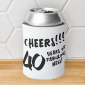 40と素晴らしい誕生日モダンシンプルのカスタム写真 缶クーラー