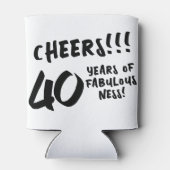 40と素晴らしい誕生日モダンシンプルのカスタム写真 缶クーラー (裏面)