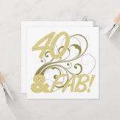 40と素晴らしい誕生日 カード (正面/裏面インサイチュ)