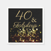 40と素晴らしい誕生日 スタンダードカクテルナプキン (正面)
