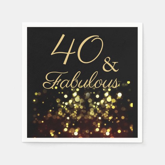 40と素晴らしい誕生日 スタンダードカクテルナプキン (正面)