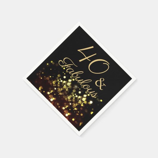 40と素晴らしい誕生日 スタンダードカクテルナプキン (角)