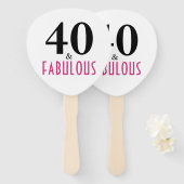 40と素晴らしい誕生日 ハンドファン (正面&裏面)