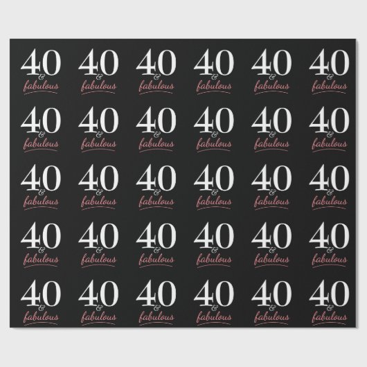 40と素晴らしい誕生日 ラッピングペーパー (フラット)