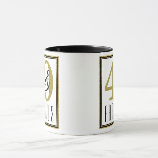 40と素晴らしい誕生祝い マグカップ (中央)