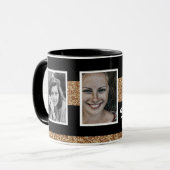 40と素晴らしい金ゴールドグリッター2 Photo 40th Birthday マグカップ (正面左)