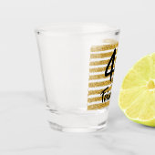 40と素晴らしい金ゴールドフェイクグリッターカスタム ショットグラス (左)