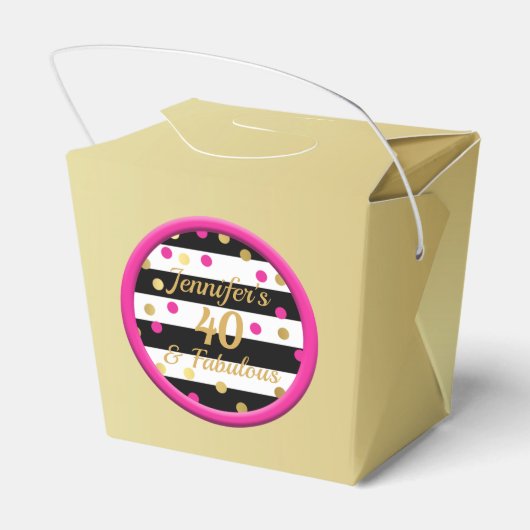 40と素晴らしい金ゴールド中国のの箱 フェイバーボックス (裏面サイド)